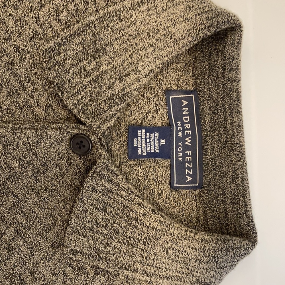 Andrew Fezza woven collared pullover sweater - Picture 2 of 3